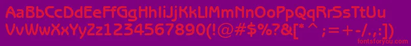 BenguiatGothicBoldBt Font – Red Fonts on Purple Background