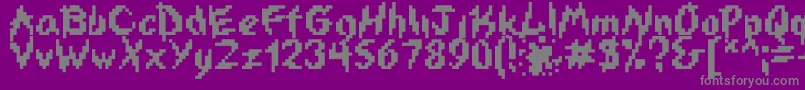 Iswasted Font – Gray Fonts on Purple Background