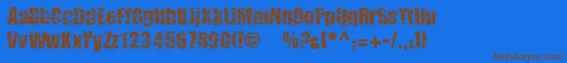 Lisätietoja Cmcorrug-fontista Cmcorrug-fontti – ruskeat fontit sinisellä taustalla