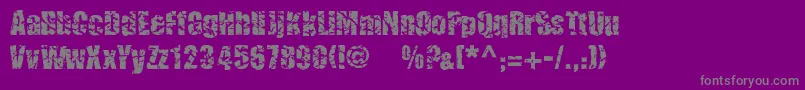 Cmcorrug Font – Gray Fonts on Purple Background