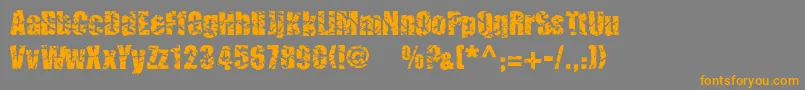 Cmcorrug Font – Orange Fonts on Gray Background