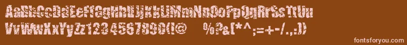 Weitere Informationen zur Cmcorrug-Schriftart Cmcorrug-Schriftart – Rosa Schriften auf braunem Hintergrund