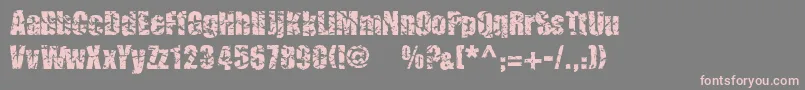 Cmcorrug Font – Pink Fonts on Gray Background