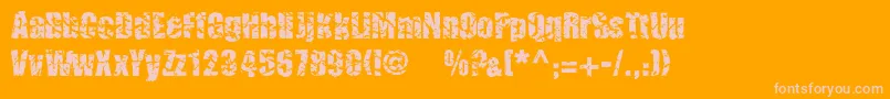 Cmcorrug Font – Pink Fonts on Orange Background