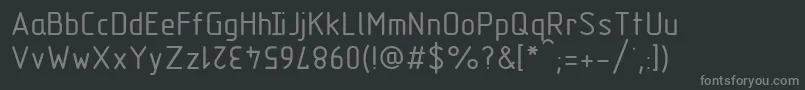 フォントGost2.30481TypeC – 黒い背景に灰色の文字