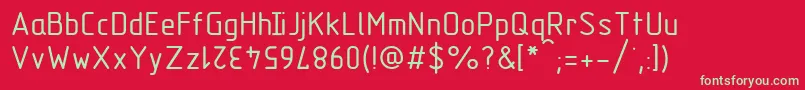 Gost2.30481TypeC Font – Green Fonts on Red Background