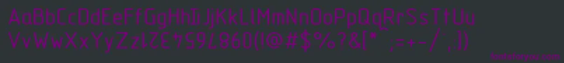 Czcionka Gost2.30481TypeC – fioletowe czcionki na czarnym tle