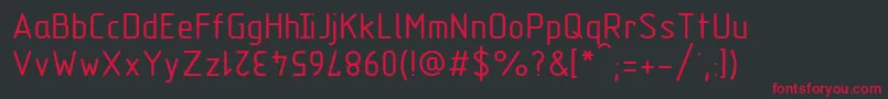 フォントGost2.30481TypeC – 黒い背景に赤い文字