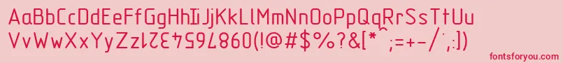 Gost2.30481TypeC Font – Red Fonts on Pink Background