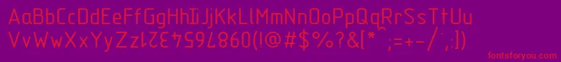 Gost2.30481TypeC Font – Red Fonts on Purple Background