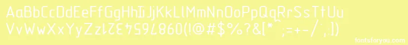 Gost2.30481TypeC Font – White Fonts on Yellow Background