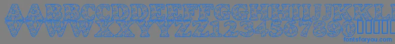 LmsSnailMail Font – Blue Fonts on Gray Background