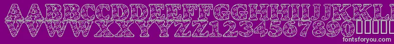 LmsSnailMail Font – Green Fonts on Purple Background