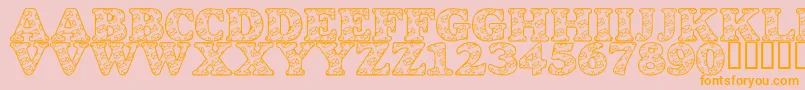 LmsSnailMail Font – Orange Fonts on Pink Background