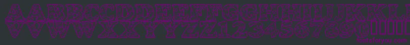 LmsSnailMail-fontti – violetit fontit mustalla taustalla