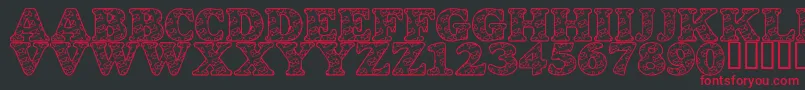LmsSnailMail Font – Red Fonts on Black Background