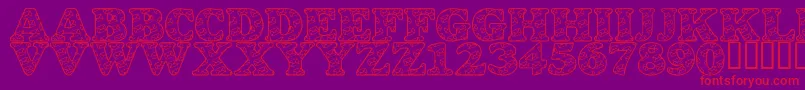 フォントLmsSnailMail – 紫の背景に赤い文字