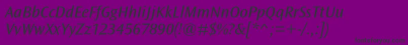 OceansansstdBookita Font – Black Fonts on Purple Background