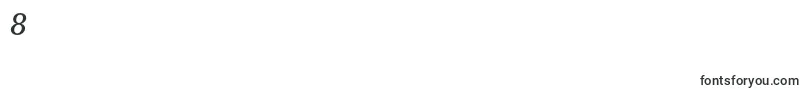 OceansansstdBookita Font – Fonts for Digit 8
