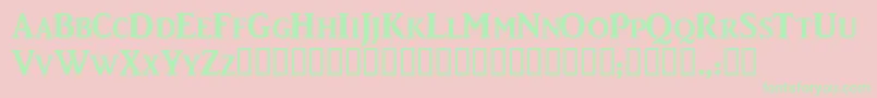 CaddyscapssskBold Font – Green Fonts on Pink Background