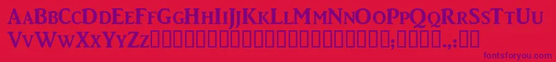 CaddyscapssskBold Font – Purple Fonts on Red Background