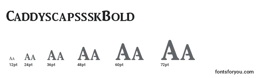 CaddyscapssskBold Font Sizes
