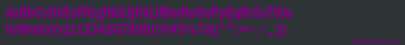 Шрифт Franklingothicdemicmpc – фиолетовые шрифты на чёрном фоне