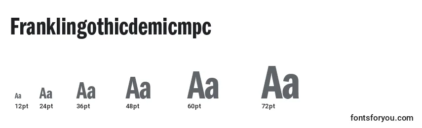 Franklingothicdemicmpc Font Sizes