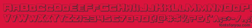 Orecrusher3D Font – Black Fonts on Red Background