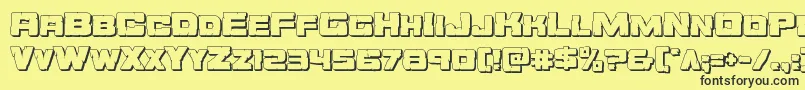 Orecrusher3D Font – Black Fonts on Yellow Background