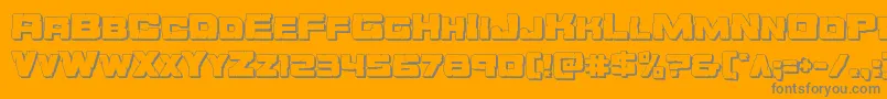 Police Orecrusher3D – polices grises sur fond orange