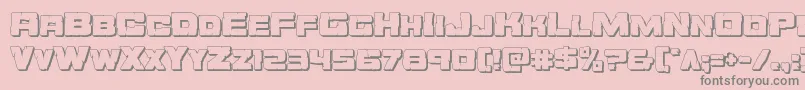 Шрифт Orecrusher3D – серые шрифты на розовом фоне