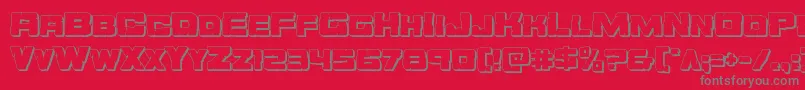 Orecrusher3D Font – Gray Fonts on Red Background