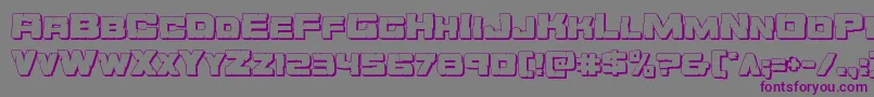 Orecrusher3D Font – Purple Fonts on Gray Background