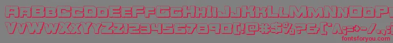 Orecrusher3D Font – Red Fonts on Gray Background