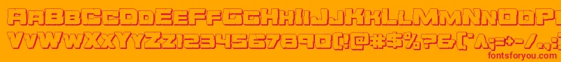 Orecrusher3D Font – Red Fonts on Orange Background