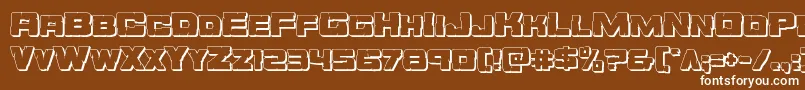 Orecrusher3D Font – White Fonts on Brown Background