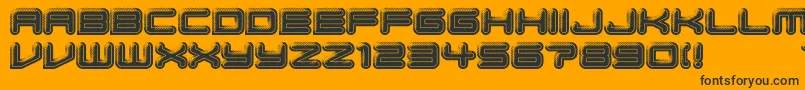 BumpPad Font – Black Fonts on Orange Background