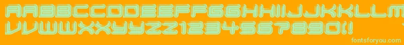 BumpPad Font – Green Fonts on Orange Background