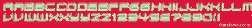 BumpPad Font – Green Fonts on Red Background