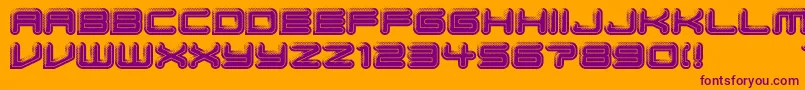 BumpPad Font – Purple Fonts on Orange Background