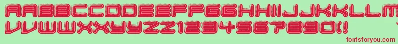 BumpPad Font – Red Fonts on Green Background