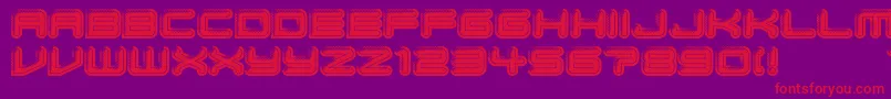 BumpPad Font – Red Fonts on Purple Background