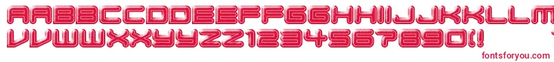 BumpPad Font – Red Fonts on White Background