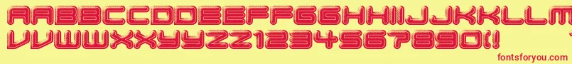 BumpPad Font – Red Fonts on Yellow Background