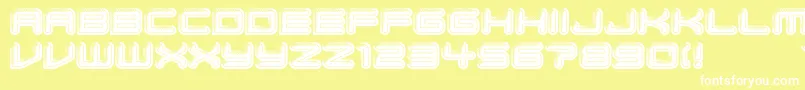 BumpPad Font – White Fonts on Yellow Background