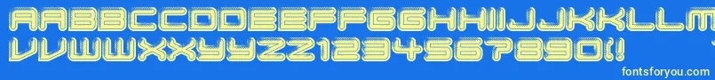 BumpPad Font – Yellow Fonts on Blue Background