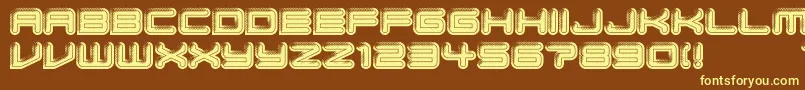 BumpPad Font – Yellow Fonts on Brown Background