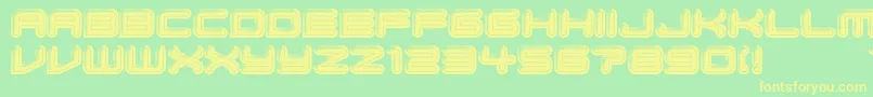 BumpPad Font – Yellow Fonts on Green Background