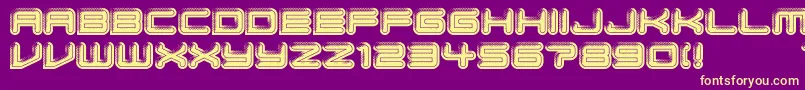 BumpPad Font – Yellow Fonts on Purple Background